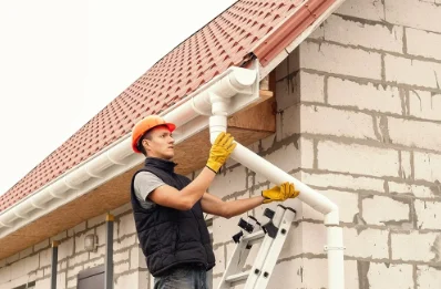 Pose et remplacement de gouttières aux Billanges